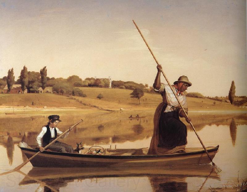 William Sidney Mount Eel Spearing at Setauket Spain oil painting art